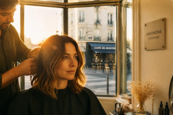 Balayage soleil cheveux chatain naturel Montrouge