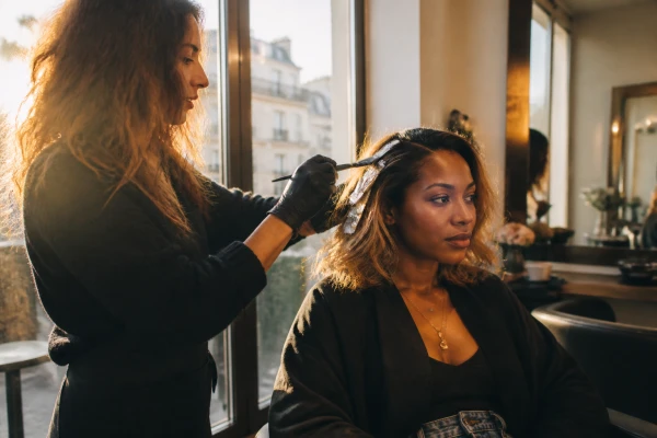 Balayage tie and dye cheveux noirs Vanves