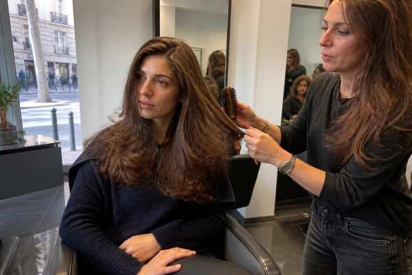 Brushing mise en plis cheveux longs Paris 14