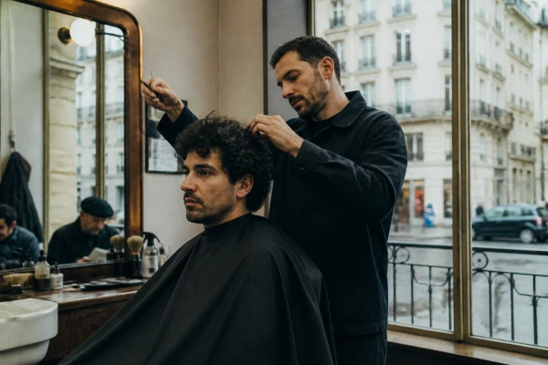 Coupe homme cheveux épais frisés Issy-les-Moulineaux