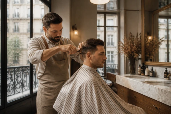 Coupe homme undercut classique moderne Paris 14